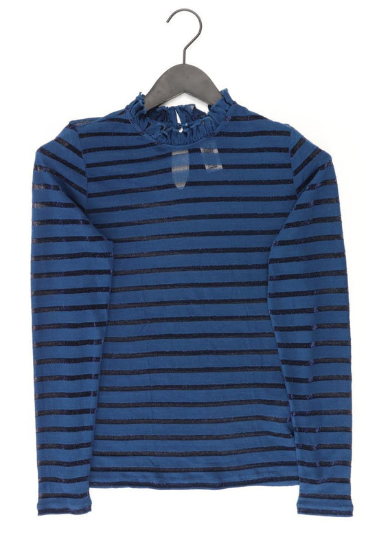 PIGALLE Langarmshirt mit Glitzer Gr. M gestreift blau aus Viskose