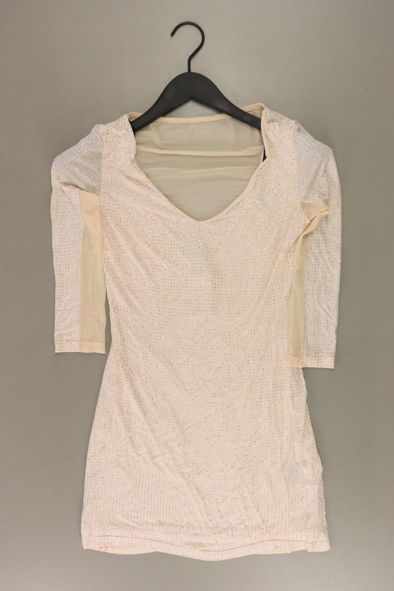 Schlauchkleid Gr. XS neu mit Etikett 3/4 Ärmel creme aus Polyester