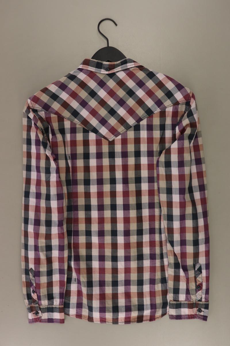 Tom Tailor Karobluse Gr. M kariert Langarm lila aus Baumwolle