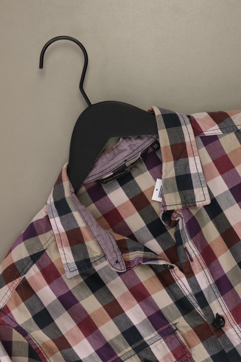 Tom Tailor Karobluse Gr. M kariert Langarm lila aus Baumwolle
