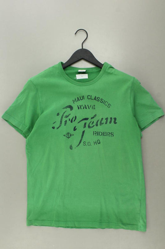 s.Oliver Printshirt für Herren Gr. L Kurzarm grün aus Baumwolle