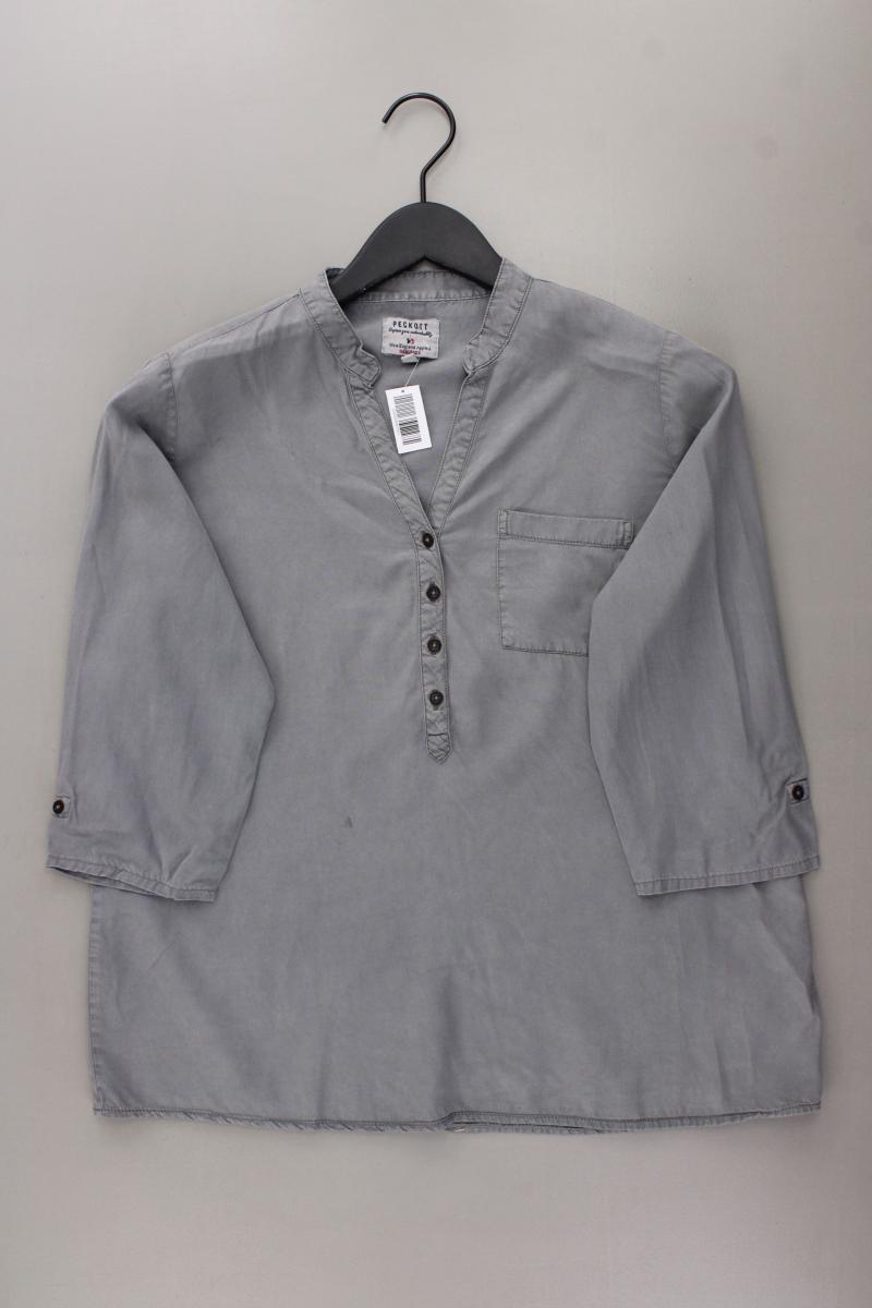 PECKOTT Classic Bluse Gr. 40 3/4 Ärmel grau