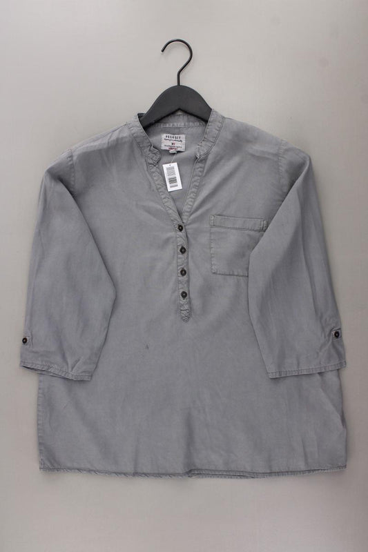 PECKOTT Classic Bluse Gr. 40 3/4 Ärmel grau