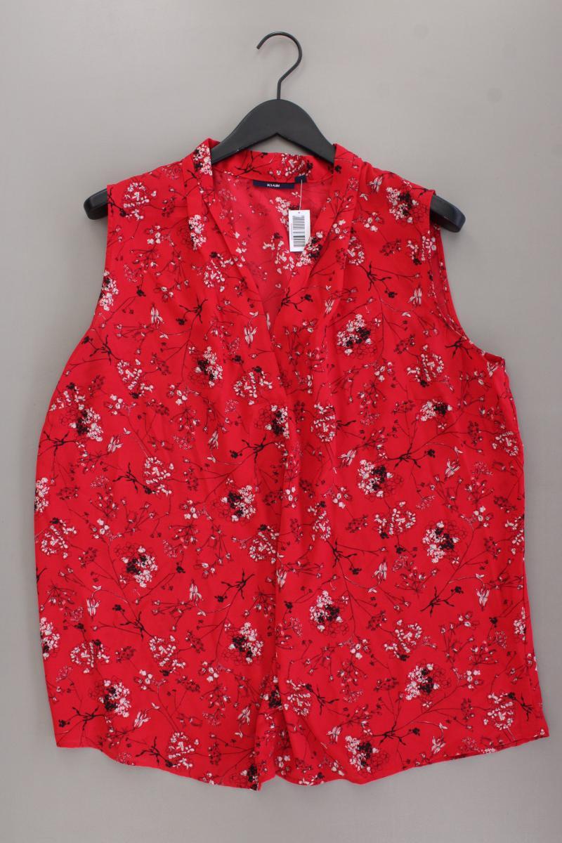 Kiabi Ärmellose Bluse Gr. 50 mit Blumenmuster rot
