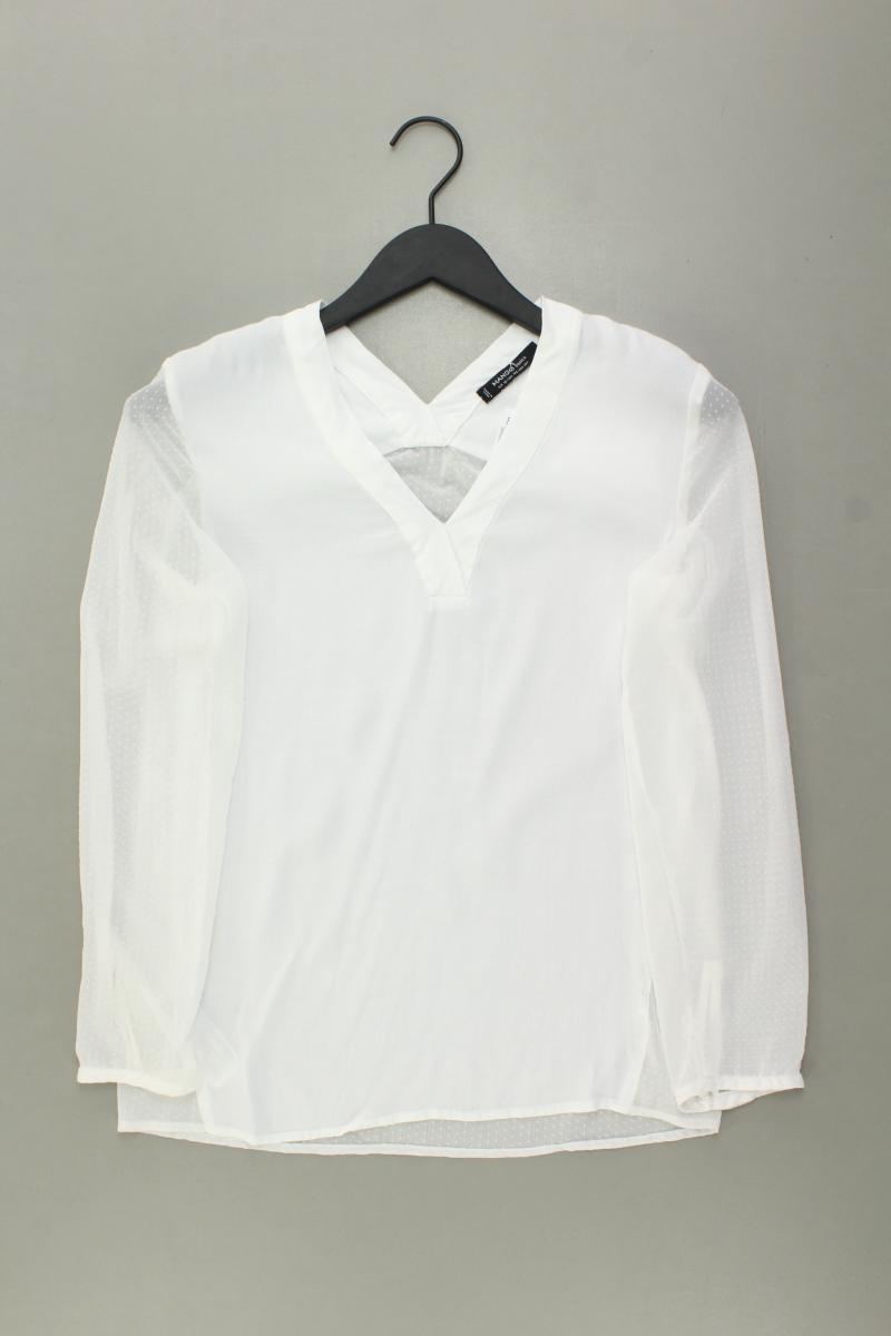 Mango Langarmbluse Gr. XS weiß aus Polyester