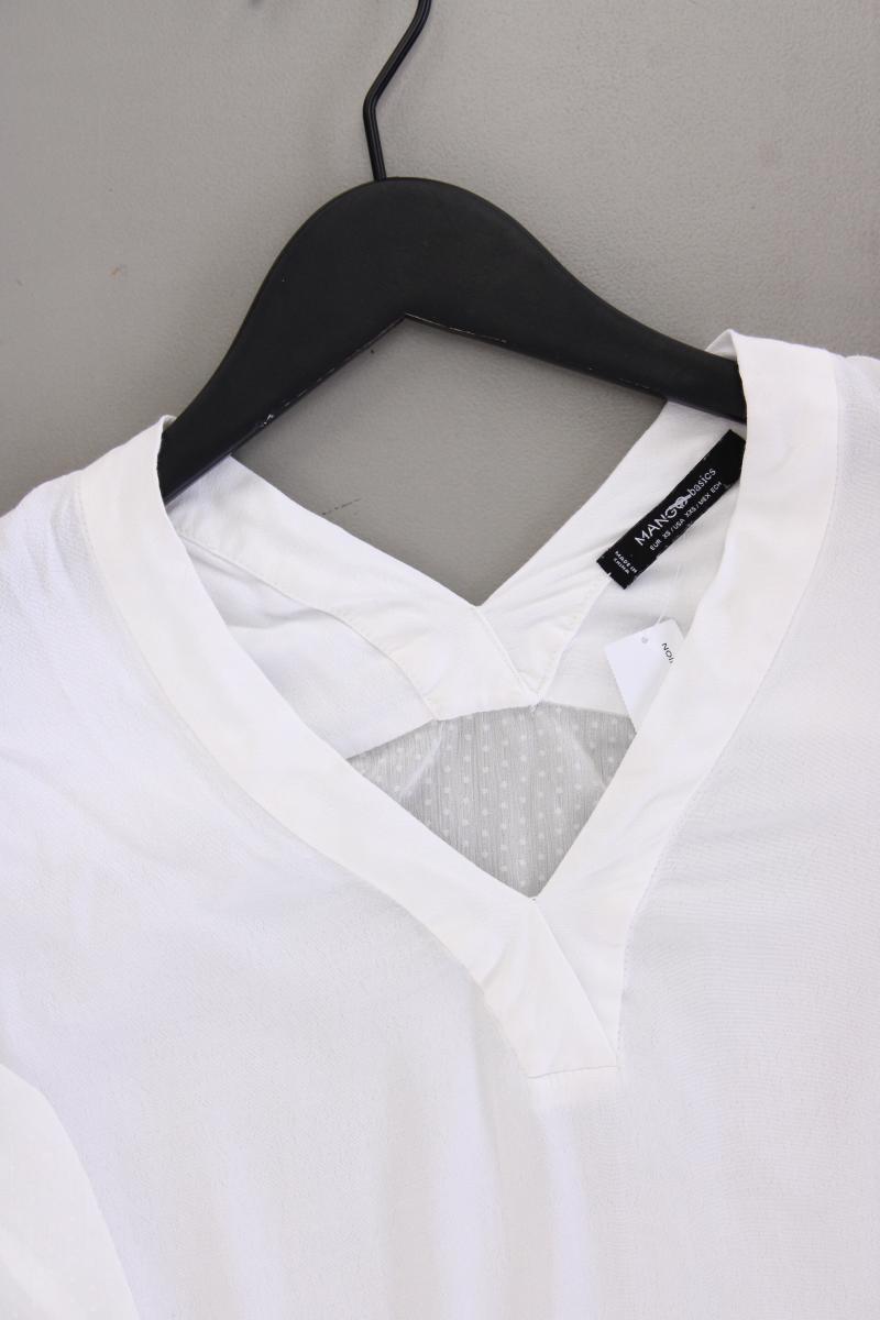 Mango Langarmbluse Gr. XS weiß aus Polyester