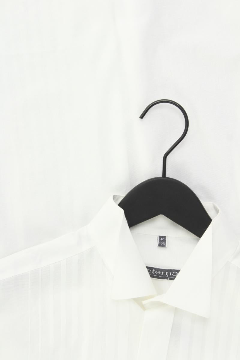 Eterna Langarmhemd für Herren Gr. Hemdgröße 40 weiß aus Baumwolle