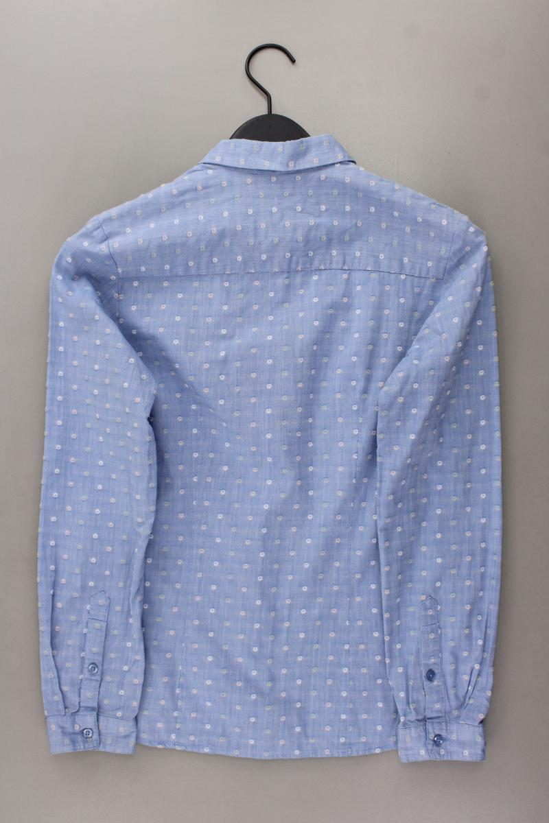 s.Oliver Langarmbluse Gr. 34 gepunktet blau aus Baumwolle