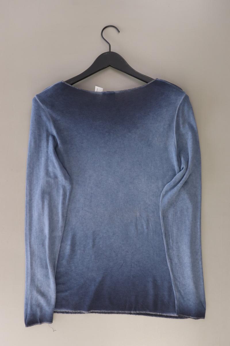 Liberty Longsleeve-Shirt Gr. M Langarm mit Pailletten blau aus Viskose