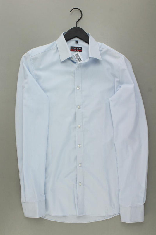 MARVELIS Langarmhemd für Herren Gr. Hemdgröße 40 blau aus Baumwolle