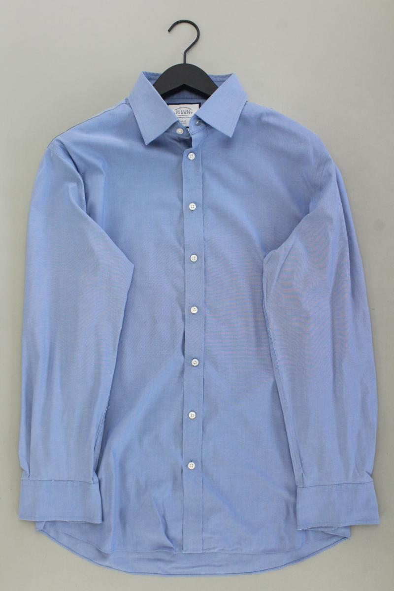 CHARLES TYRWHITT Langarmhemd für Herren Gr. Hemdgröße 43 blau aus Baumwolle