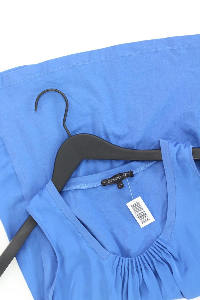 Passport Ärmellose Bluse Gr. 36 blau aus Baumwolle