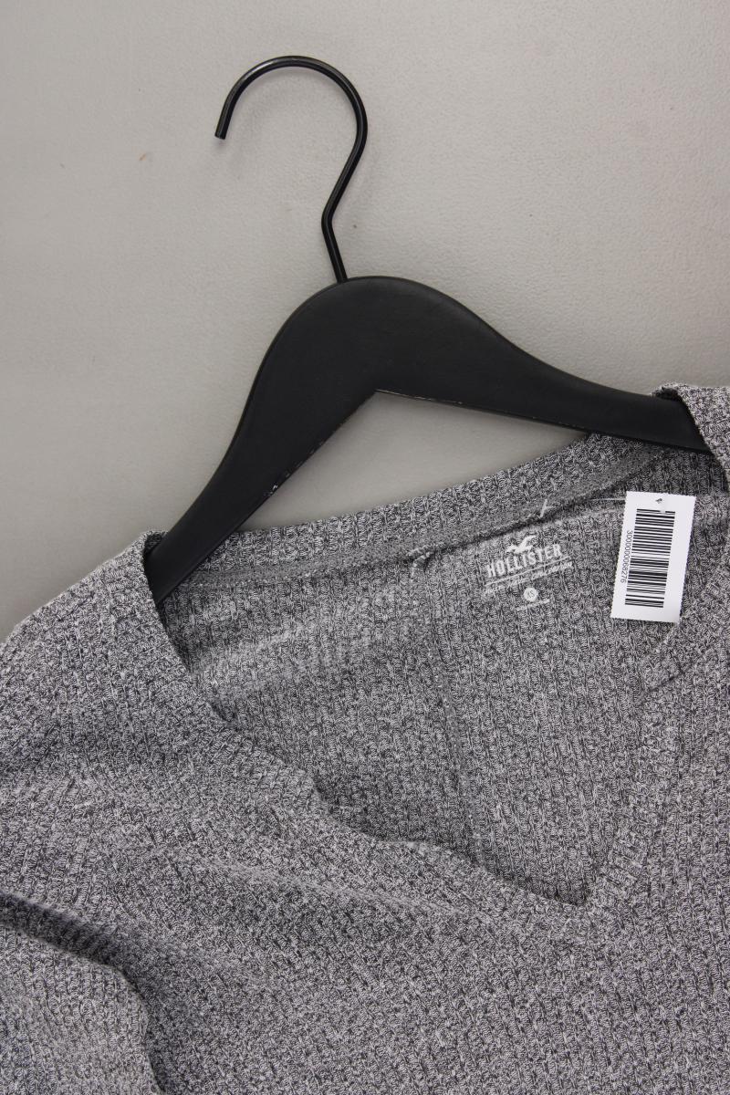 Hollister Shirt mit V-Ausschnitt Gr. XS 3/4 Ärmel grau aus Viskose