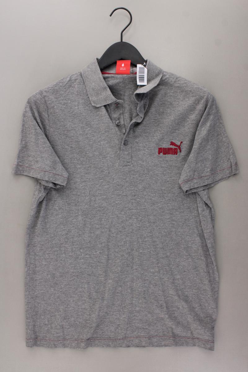 Puma T-Shirt für Herren Gr. 48/50 Kurzarm grau aus Baumwolle
