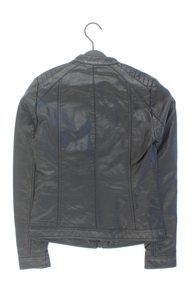 Jacqueline de Yong Kunstlederjacke Gr. 34 schwarz aus Polyurethan