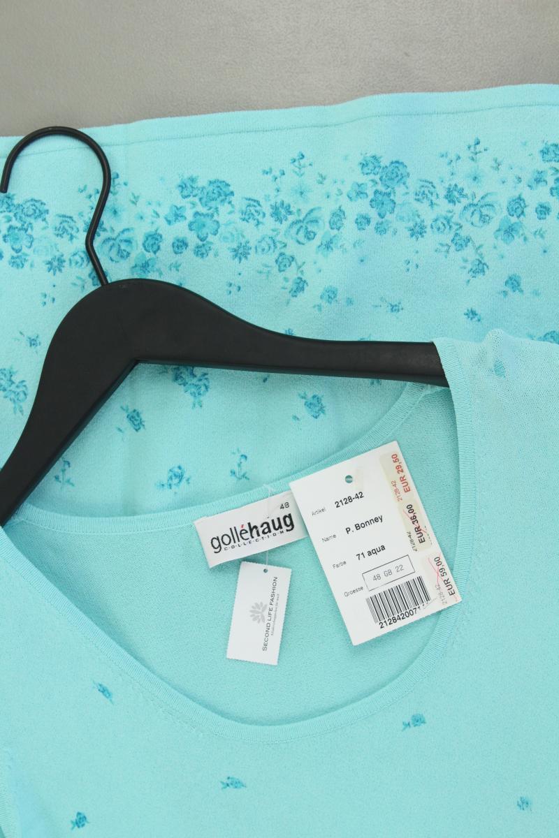 Gollehaug Top Gr. 48 neu mit Etikett Neupreis: 29,95€! Vintage blau aus Rayon