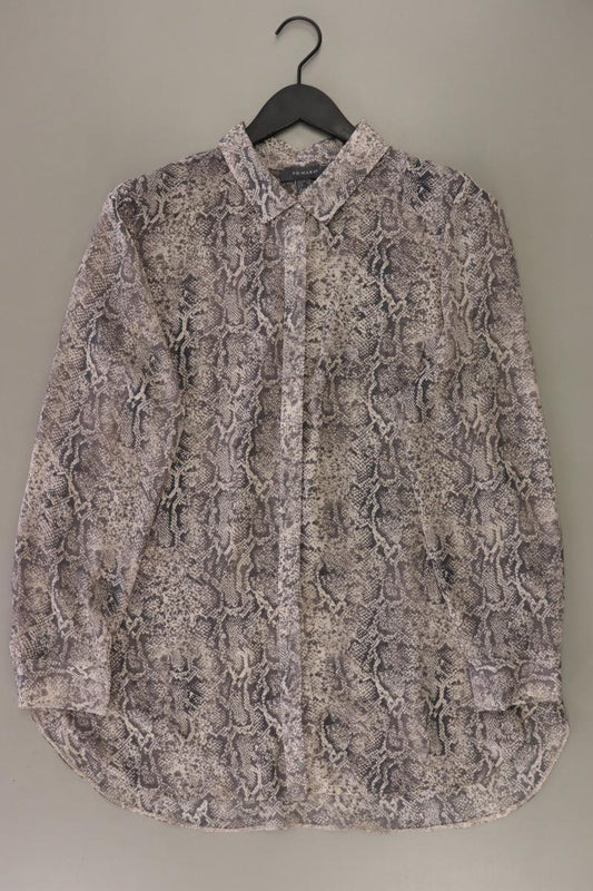Langarmbluse Gr. 44 grau aus Polyester