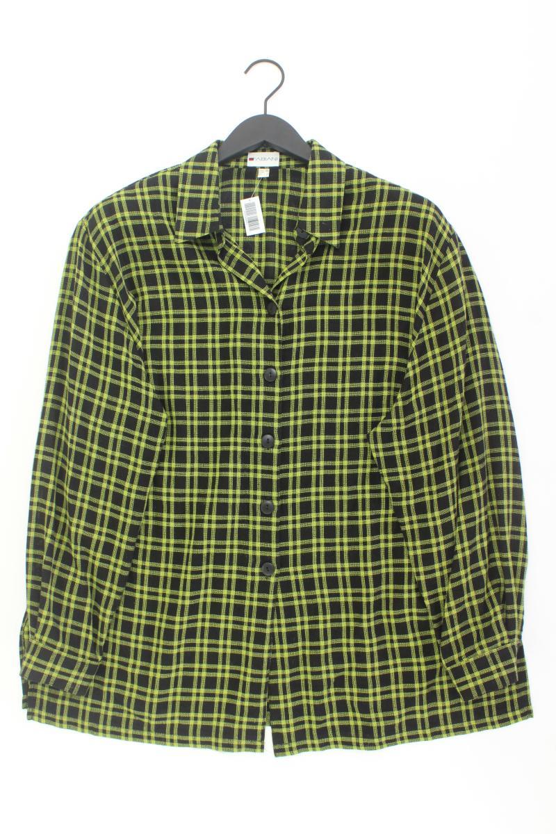 FABIANI Karobluse Gr. 48 kariert Langarm schwarz aus Polyester