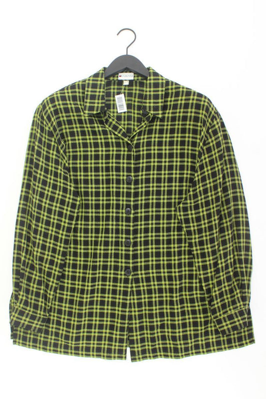 FABIANI Karobluse Gr. 48 kariert Langarm schwarz aus Polyester