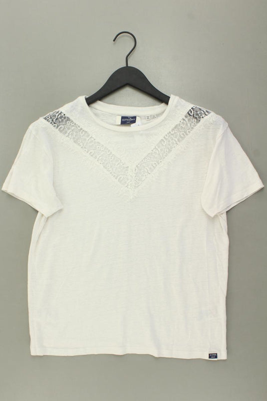 Superdry T-Shirt Gr. 40 Kurzarm creme aus Leinen