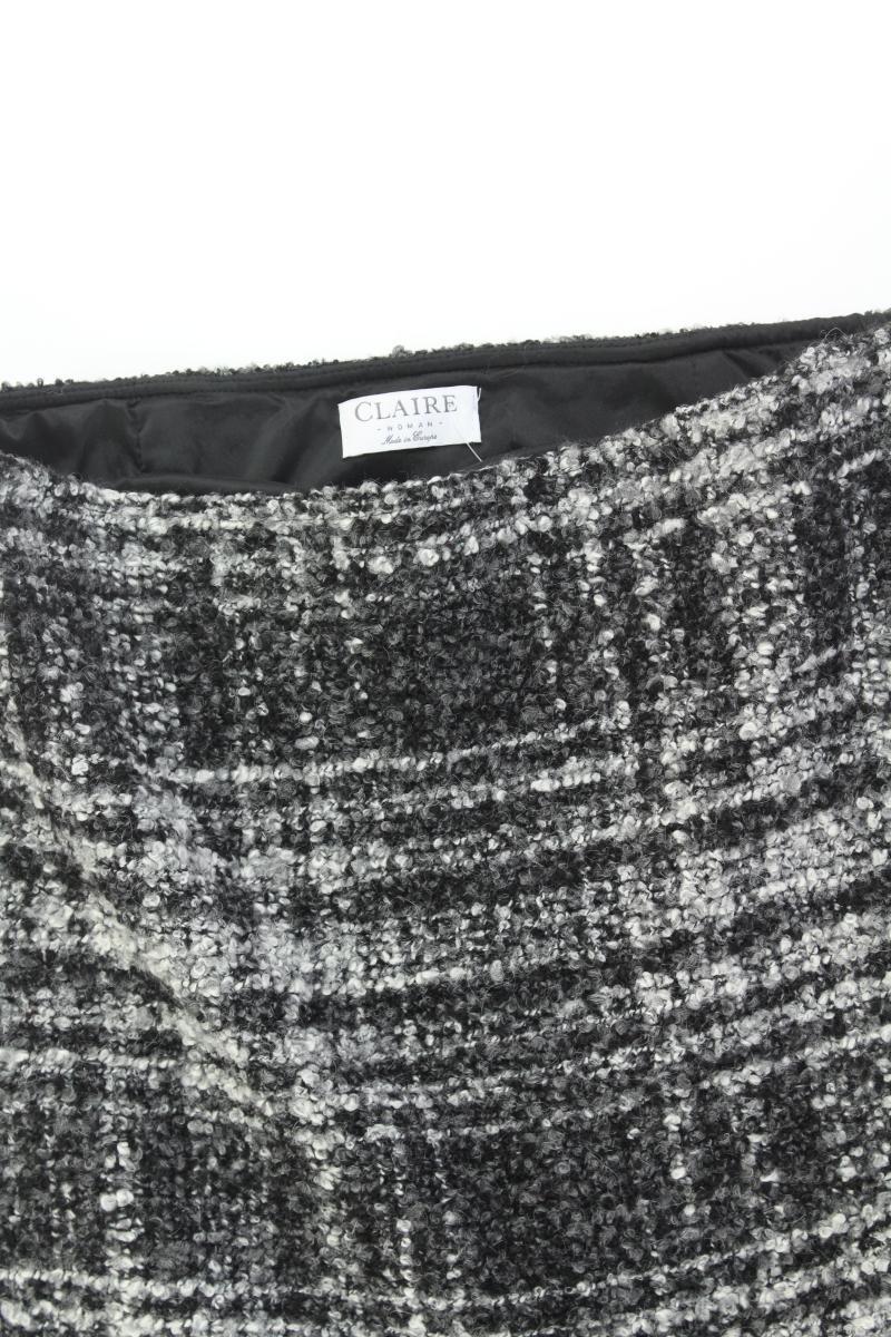 Claire Woman Bouclé Rock Gr. 36 kariert grau aus Polyacryl