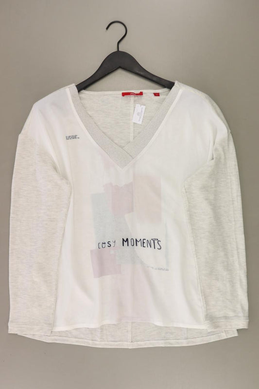 s.Oliver Langarmbluse Gr. 42 creme aus Polyester
