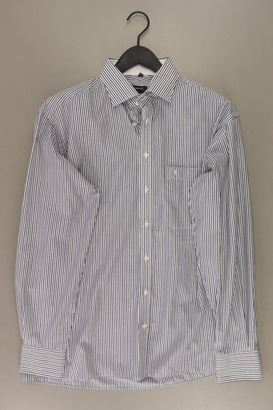 Eterna Langarmhemd für Herren Gr. Hemdgröße 42 gestreift grau aus Baumwolle