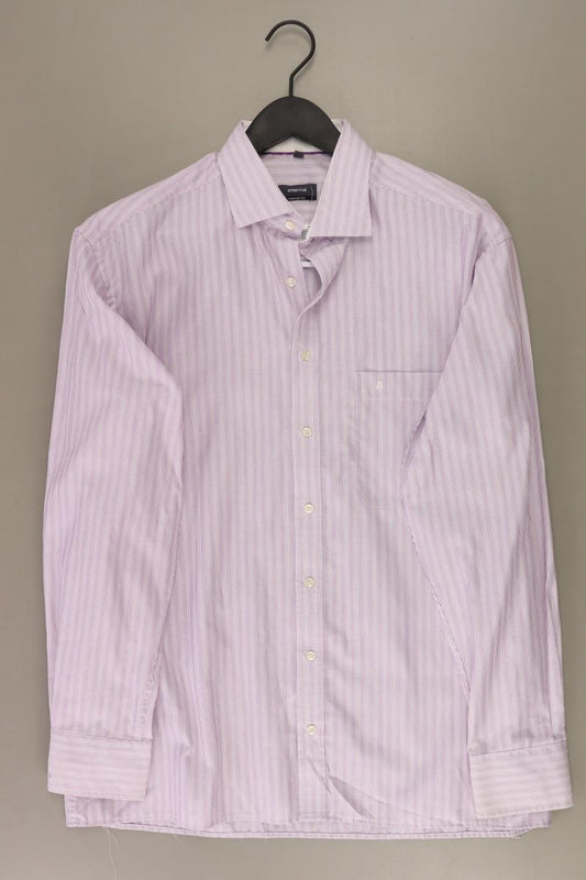 Eterna Langarmhemd für Herren Gr. Hemdgröße 42 lila aus Baumwolle