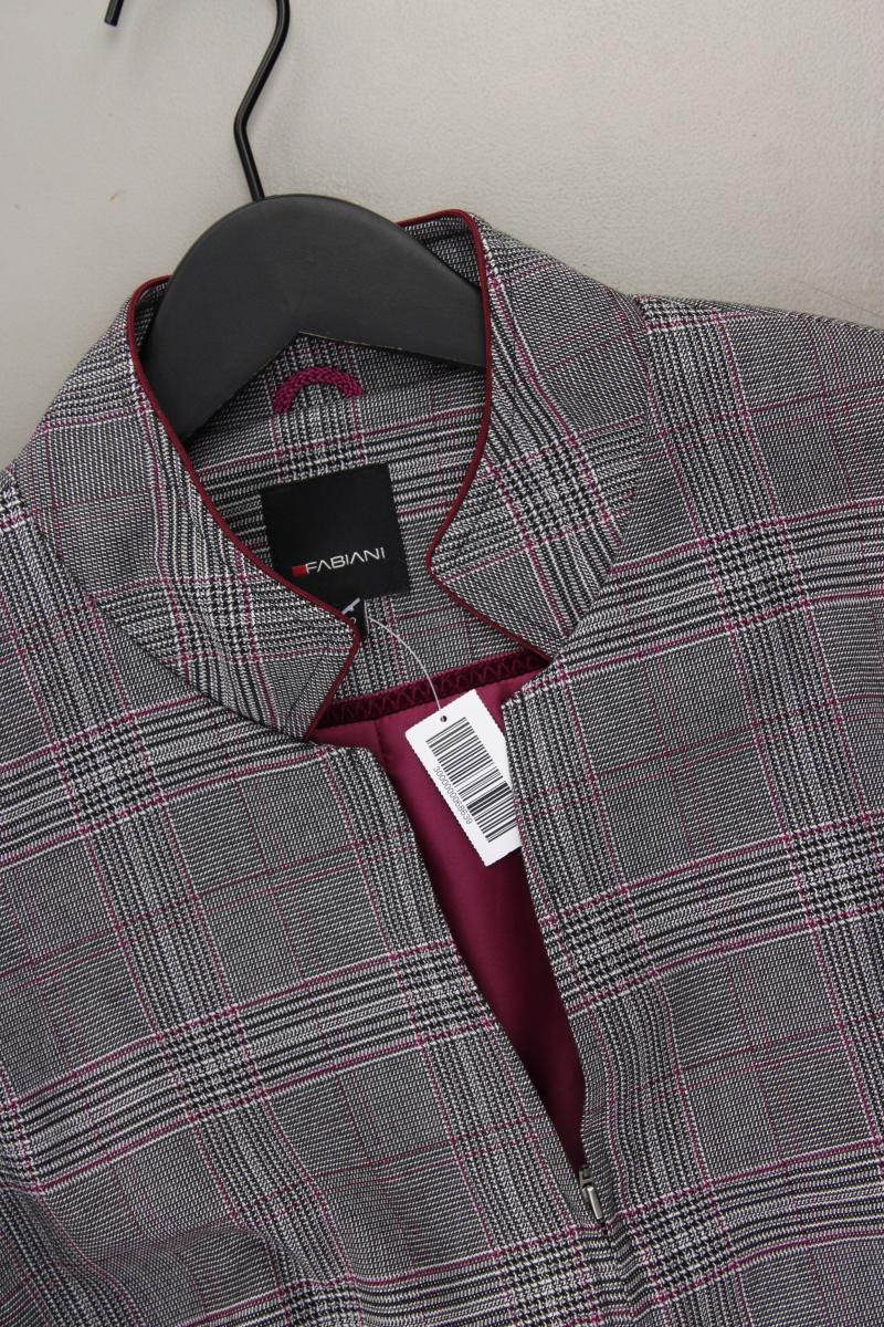FABIANI Classic Jacke Gr. 42 kariert grau aus Polyester