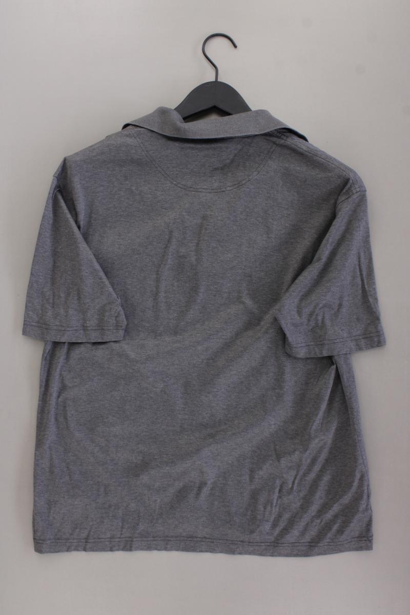 Christian Berg Poloshirt für Herren Gr. M Kurzarm grau aus Baumwolle