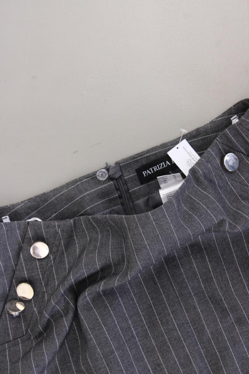 Patrizia Dini Bleistiftrock Gr. 38 gestreift mit Nieten grau aus Polyester