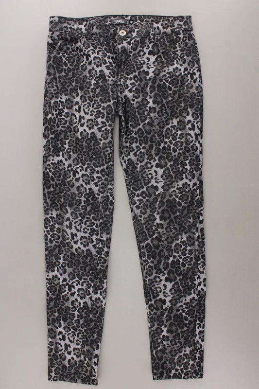 Reserved Five-Pocket-Hose Gr. 38 mit Tierdruck grau aus Baumwolle