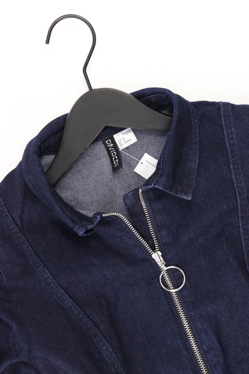H&M Jeanskleid Gr. 40 Langarm blau aus Baumwolle