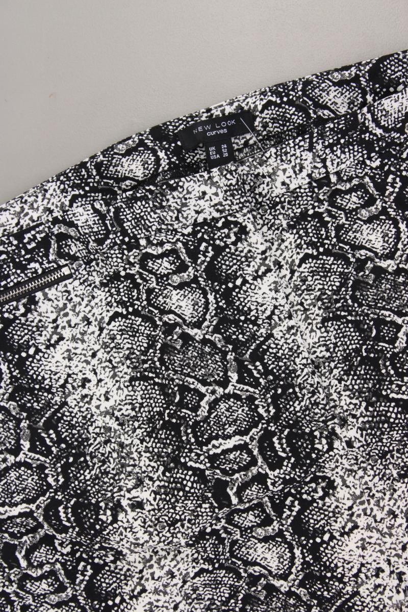 New Look Hose Gr. 52 mit Tierdruck grau aus Viskose