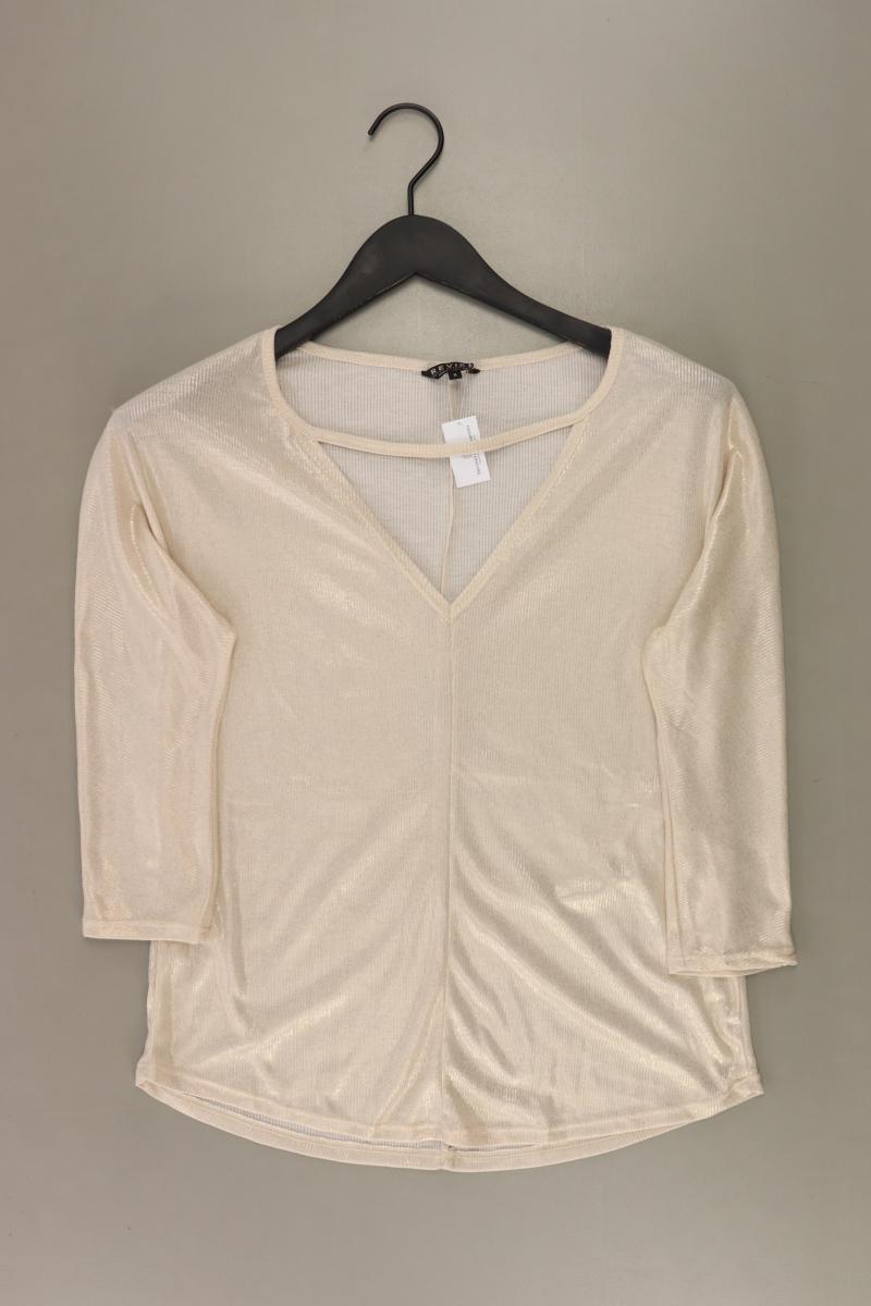 Review Shirt mit V-Ausschnitt Gr. S 3/4 Ärmel mit Glitzer gold aus Polyester