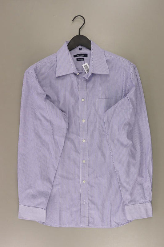McNeal Langarmhemd für Herren Gr. Hemdgröße 42 gestreift blau aus Baumwolle