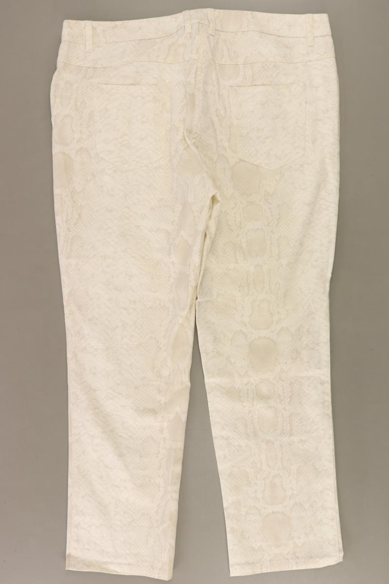 Marco Pecci Five-Pocket-Hose Gr. 42 mit Tierdruck creme aus Baumwolle