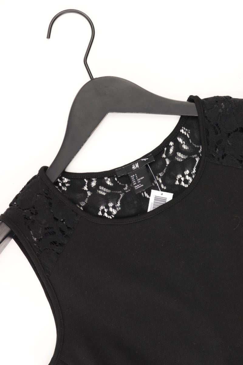 H&M Etuikleid Gr. S Ärmellos schwarz aus Baumwolle