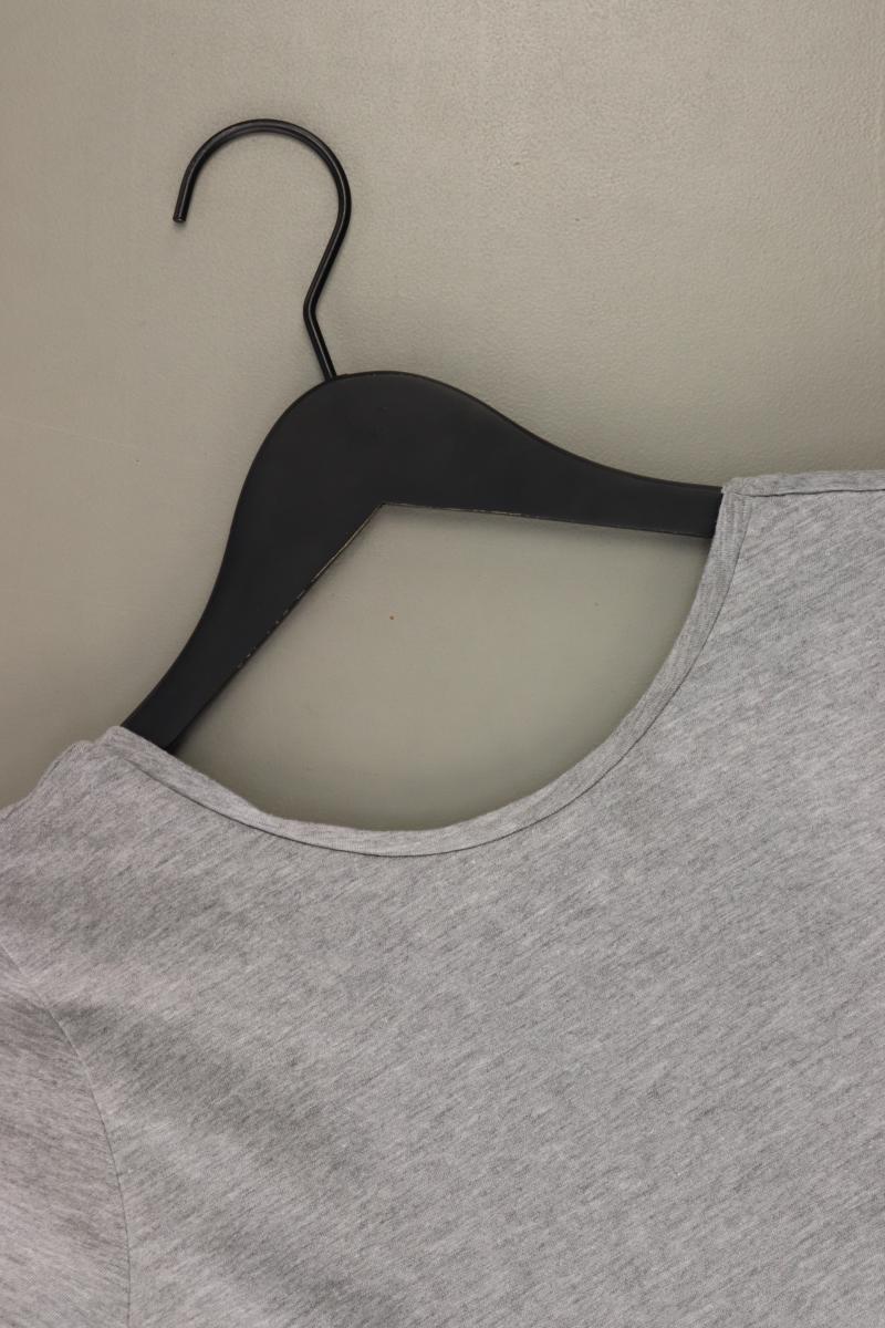 NA-KD Shirt mit großem Rückenausschnitt Gr. XS Kurzarm grau aus Baumwolle