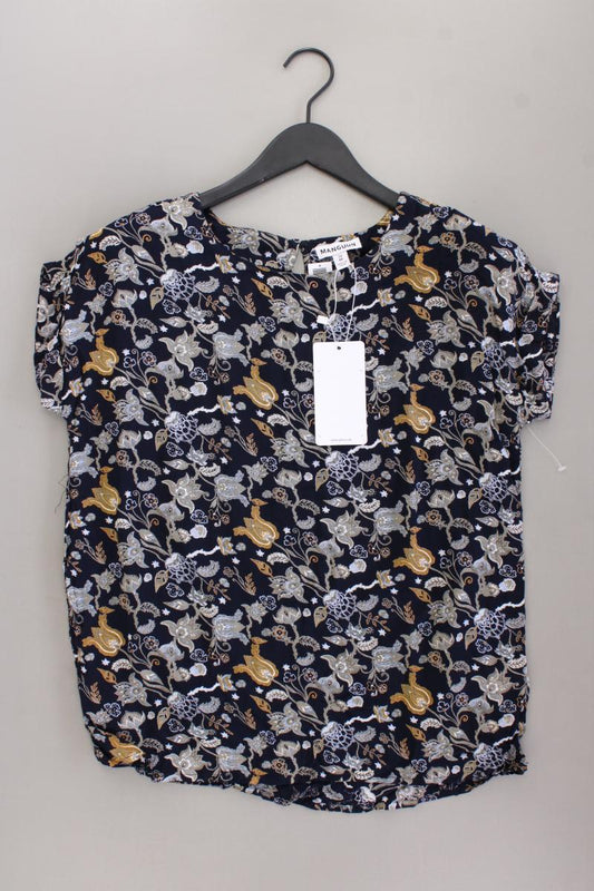 Manguun Kurzarmbluse Gr. 38 mit Blumenmuster neu mit Etikett blau aus Viskose