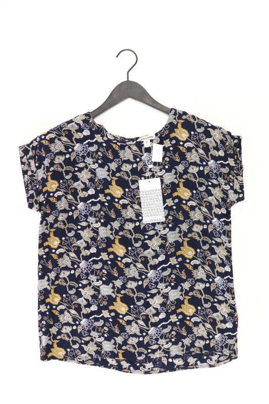 Manguun Kurzarmbluse Gr. 38 mit Blumenmuster neu mit Etikett blau aus Viskose