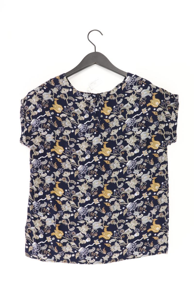 Manguun Kurzarmbluse Gr. 38 mit Blumenmuster neu mit Etikett blau aus Viskose