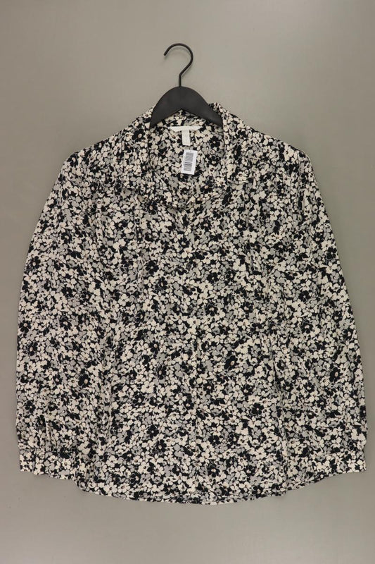 H&M Langarmbluse Gr. XL mit Blumenmuster creme aus Polyester