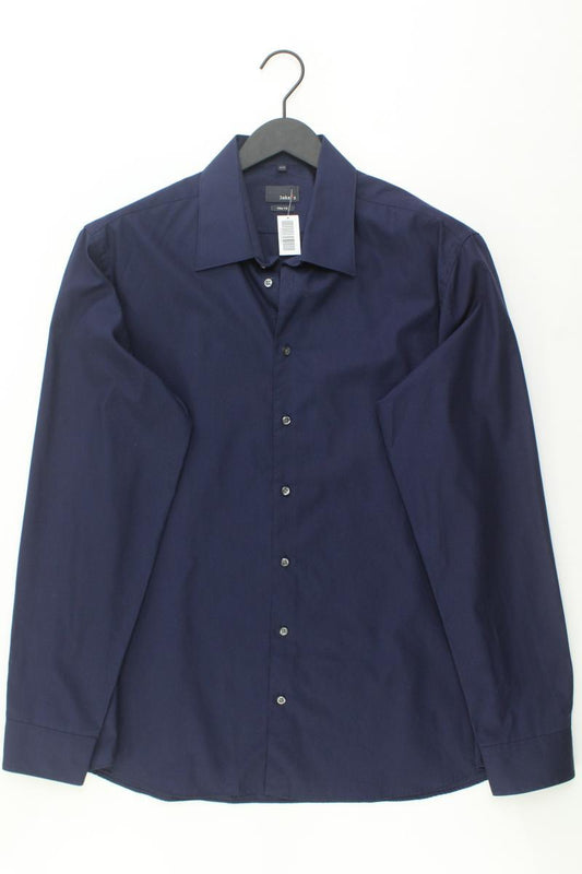 Jake*s Langarmhemd für Herren Gr. Hemdgröße 44 blau aus Baumwolle