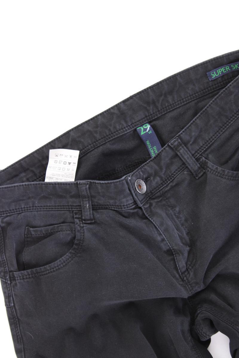 United Colors of Benetton Five-Pocket-Hose Gr. W29 schwarz aus Baumwolle