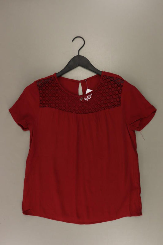 Kurzarmbluse Gr. 38 rot aus Polyester