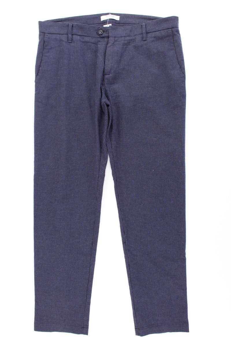Altatensione Stoffhose für Herren Gr. 50 kariert blau aus Baumwolle