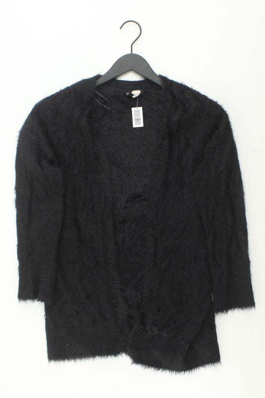 H&M Fransencardigan Gr. XS Langarm schwarz aus Polyamid