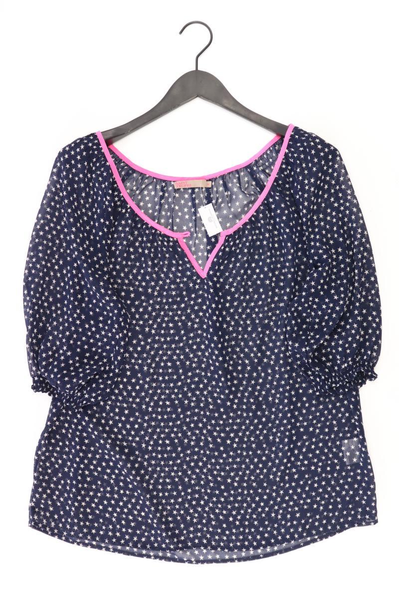 Saint Tropez Bluse Gr. M 3/4 Ärmel blau aus Polyester