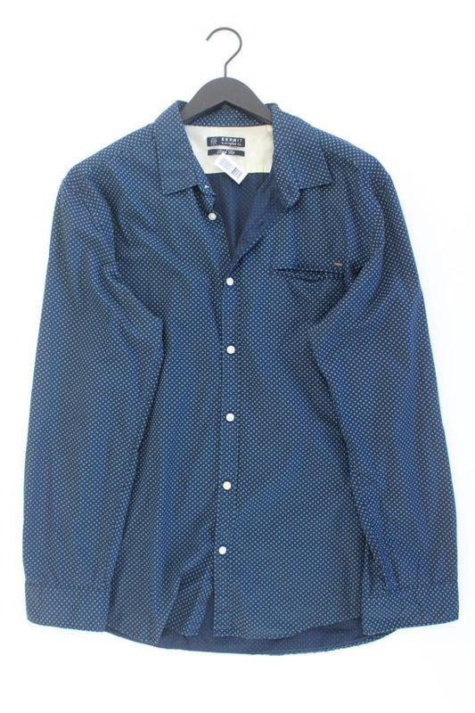 Esprit Langarmhemd für Herren Gr. XXL blau aus Baumwolle